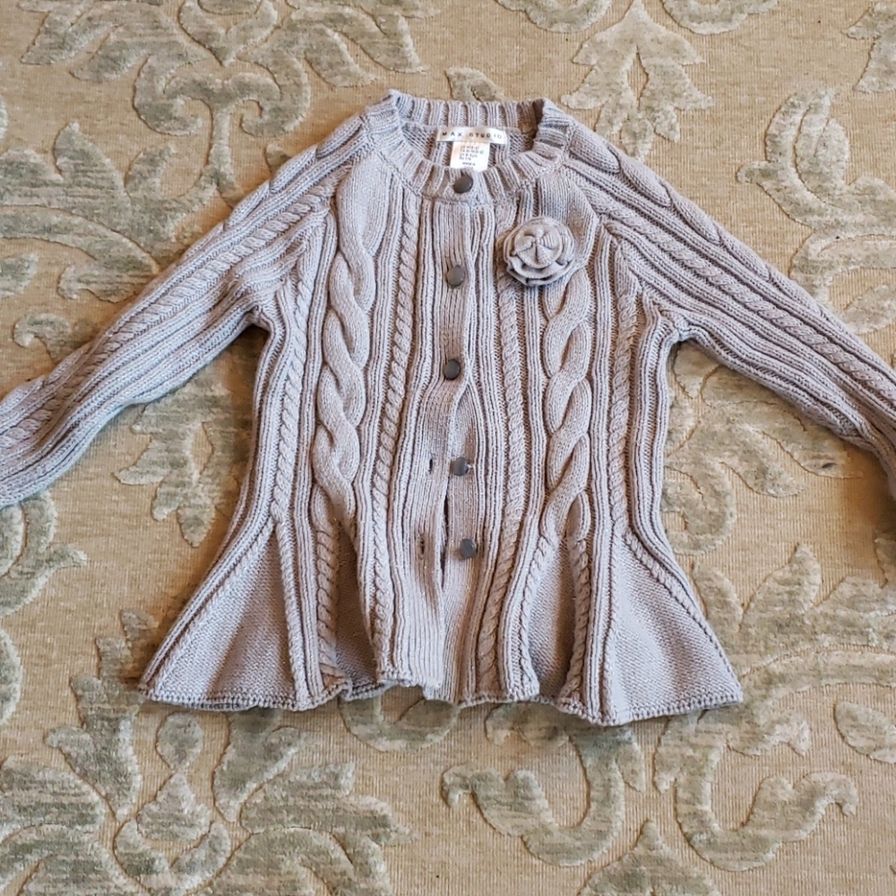 NWOT!  Silver Sparkle Cardigan by Max Studio
